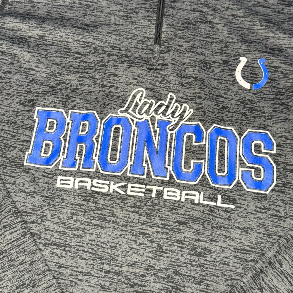 Badger Sport - Gray & Black Lady Broncos Basketball Pullover - Size XL - Picture 5 of 16